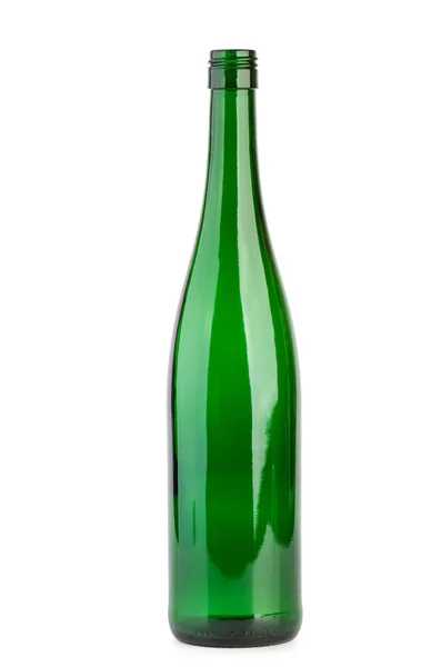 Prázdná láhev zeleného vína — Stock fotografie