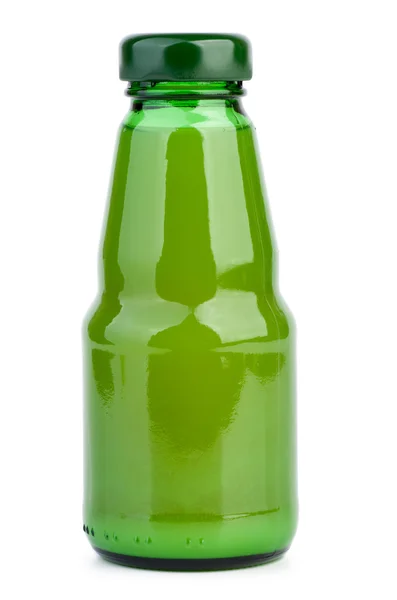 Glass bottle with lime juice — Stock Photo, Image