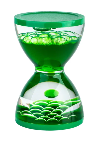緑のゲルの砂時計 — ストック写真