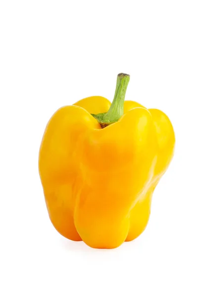 Gelber Paprika Isoliert Auf Weißem Hintergrund — Stockfoto