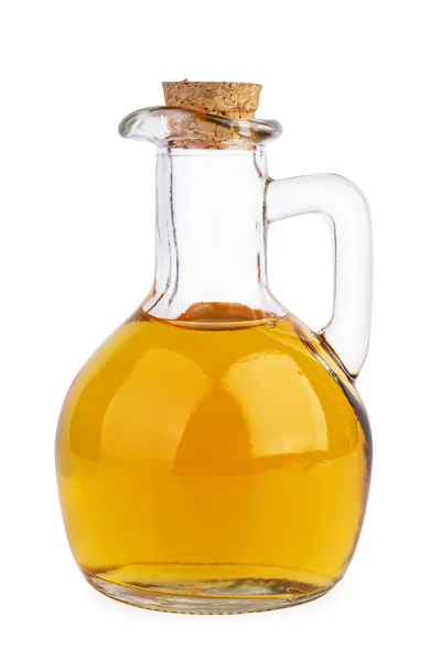 Decanter Apple Vinegar Isolated White Background — Stock Photo, Image