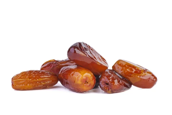 Few Dried Dates Isolated White Background — Fotografia de Stock