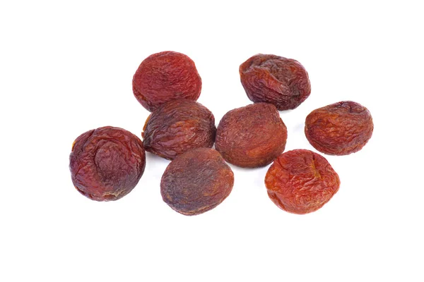 Few Dried Apricots Isolated White Background — Fotografia de Stock