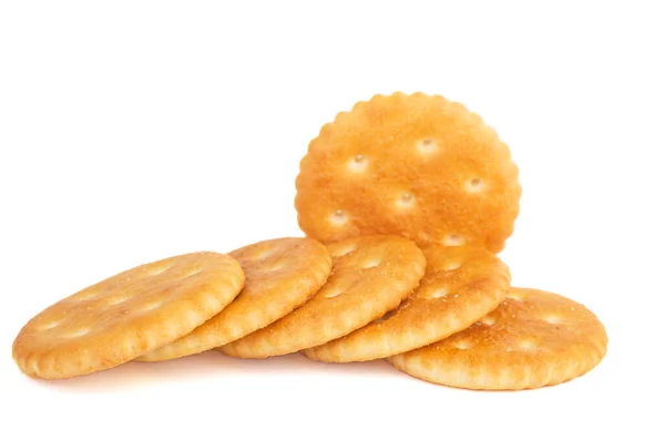 Few Crackers Isolated White Background — Stock Photo, Image