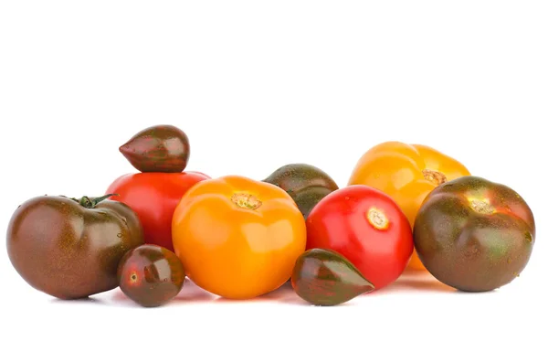 Tomatoes Different Breed Isolated White Background — 图库照片