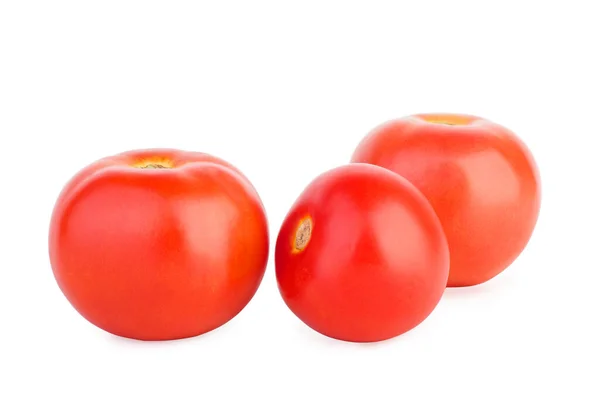 Κόκκινες Ντομάτες Απομονωμένες Λευκό Φόντο — Φωτογραφία Αρχείου