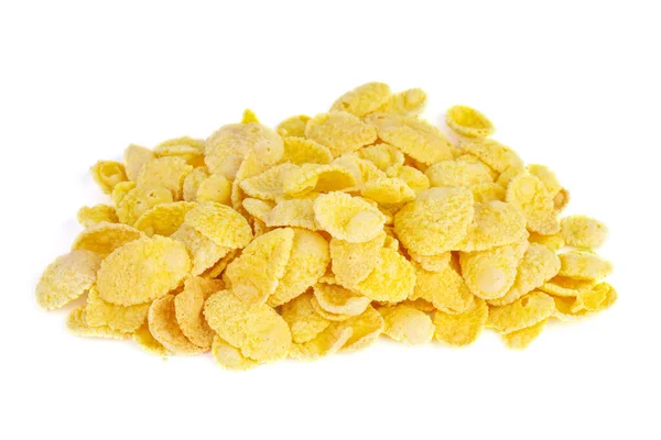 Small Pile Corn Flakes Isolated White Background — Stock Photo, Image