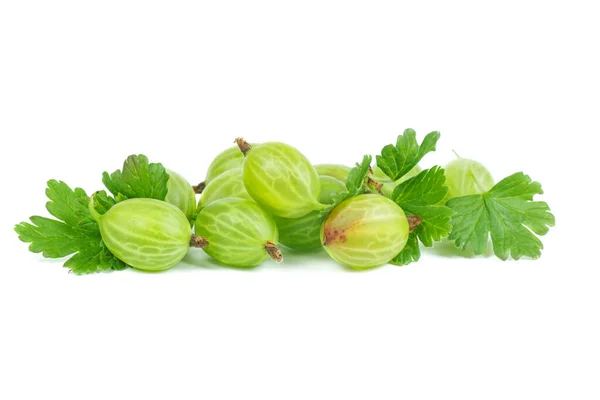 Gooseberries Isolated White Background — Stock Photo, Image