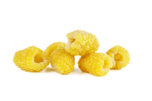 Yellow Raspberries Isolated White Background — Stock Photo, Image