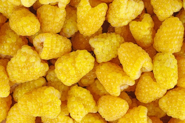 Ripe Yellow Raspberries Background — Stock Photo, Image