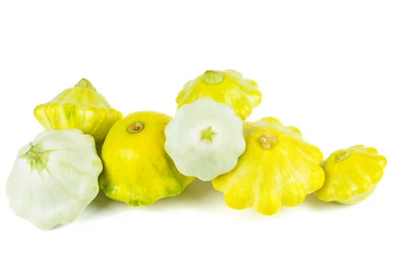 Fresh Raw Star Shaped Marrows Uisolated White Background — 스톡 사진