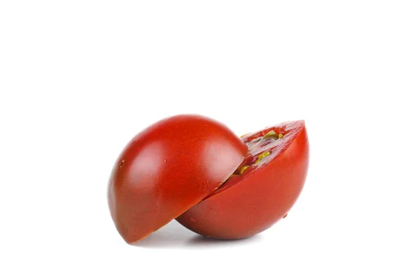 Cut Half Tomato Isolated White Background — Stock Photo, Image