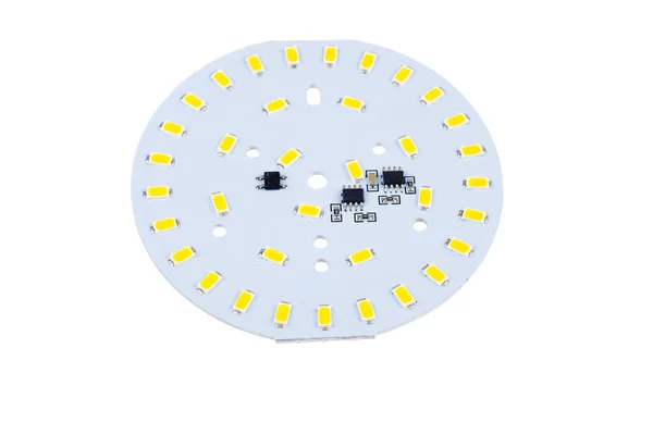 Smd Weiße Beleuchtung Led Bestückung Isoliert Auf Weißem Hintergrund — Stockfoto