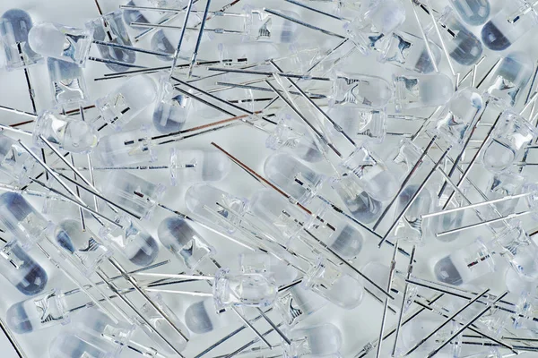 Nuovo Cristallo Chiaro 5Mm Led Isolato Sfondo Bianco — Foto Stock