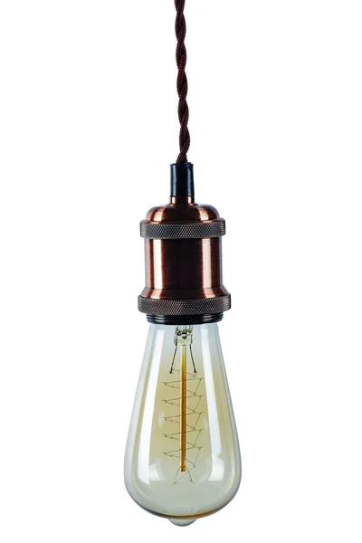 Вінтажні Лампочки Ізольовані Білому Тлі — стокове фото