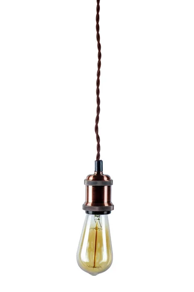 Vintage Lamppu Eristetty Valkoisella Taustalla — kuvapankkivalokuva