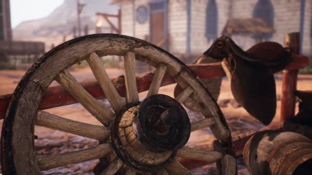 Old American wild western style town — Stock Footage Old American wild western style town Royalty Free Stock Footage