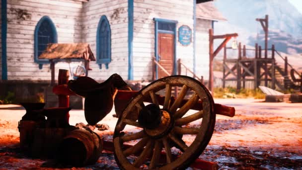 Old American wild western style town — Stock Footage Old American wild western style town Video Clip