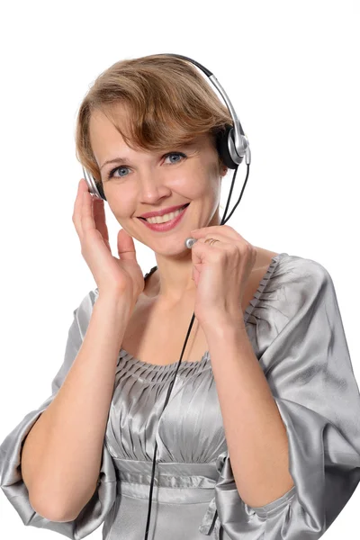 Woman customer service representative — Stock Photo, Image