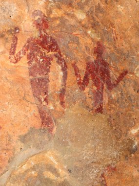 Bushmen rock painting clipart