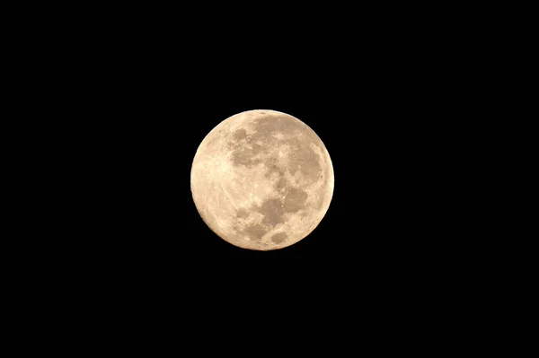 View Full Moon Cloudless Clear Sky — Stock Photo, Image