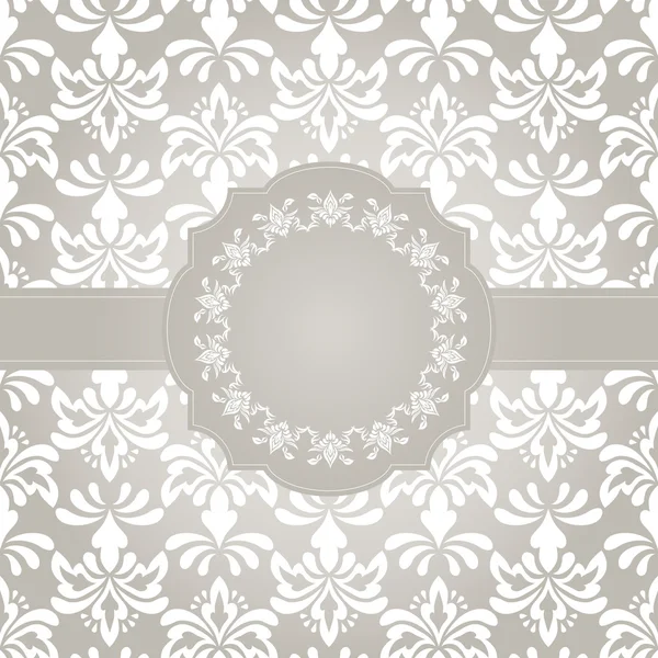 Vector frame op naadloze vintage wallpaper patroon — Stockvector