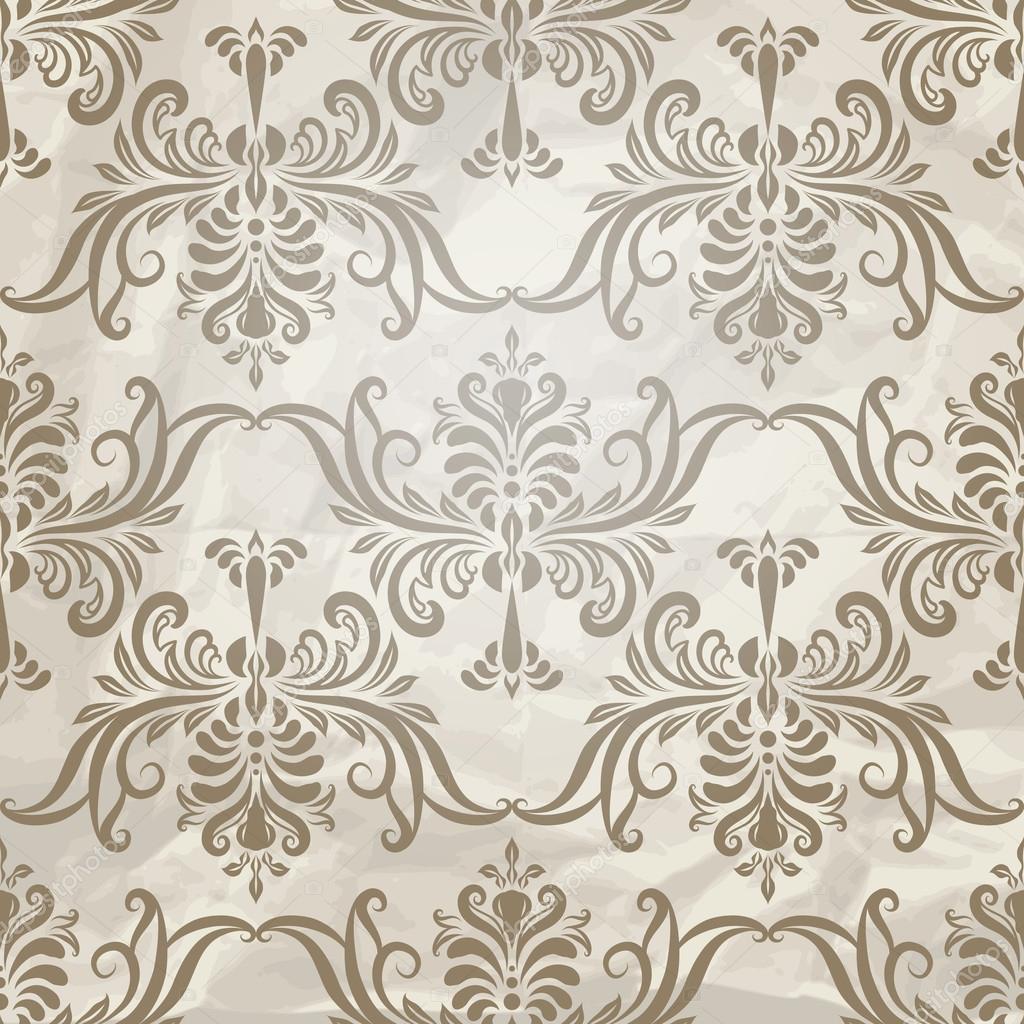 Vector Seamless Vintage Wallpaper Pattern