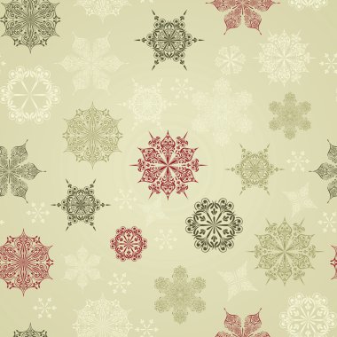 kar taneleri ile vektör sorunsuz kış desen