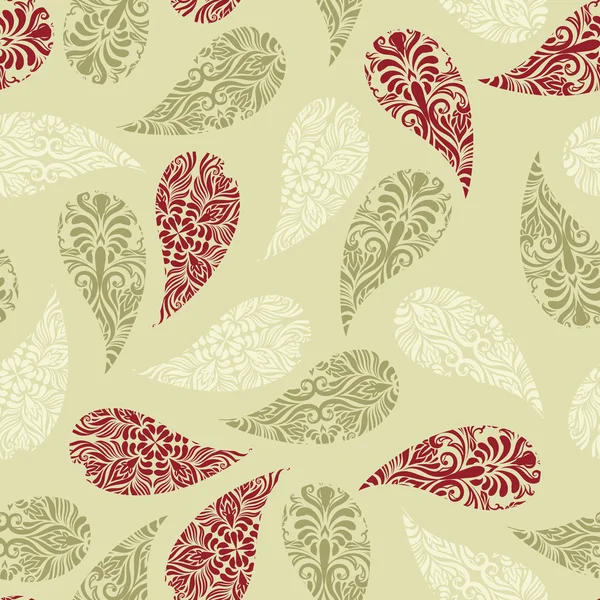 Motif paisley sans couture vectoriel — Image vectorielle