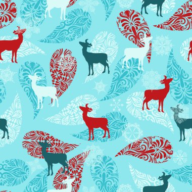 vektör kış seamless modeli