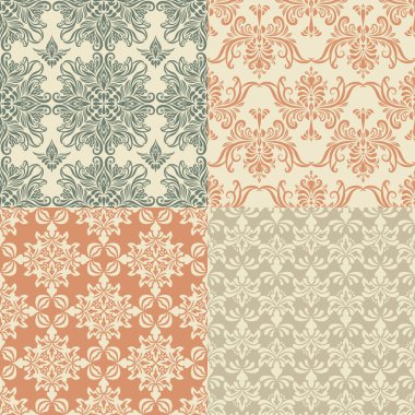 Dikişsiz duvar kağıdı desenleri vektörel