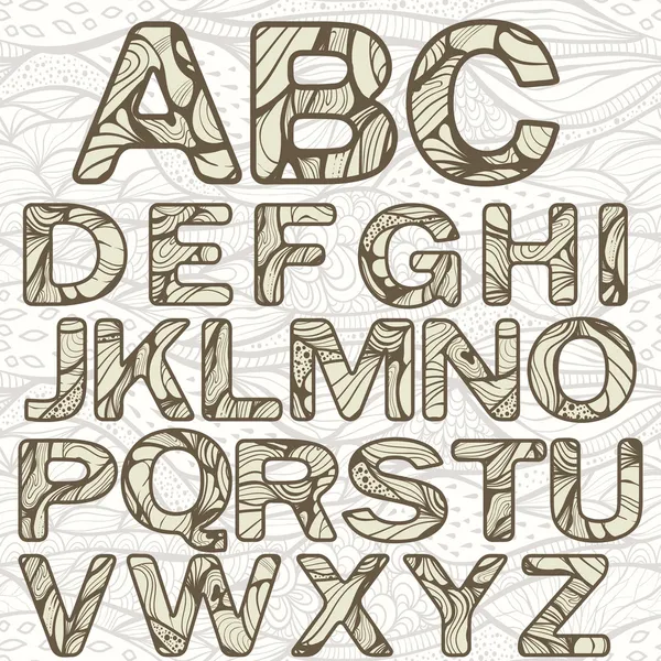 ベクトル ファンキーなラテン系のアルファベット — ストックベクタ