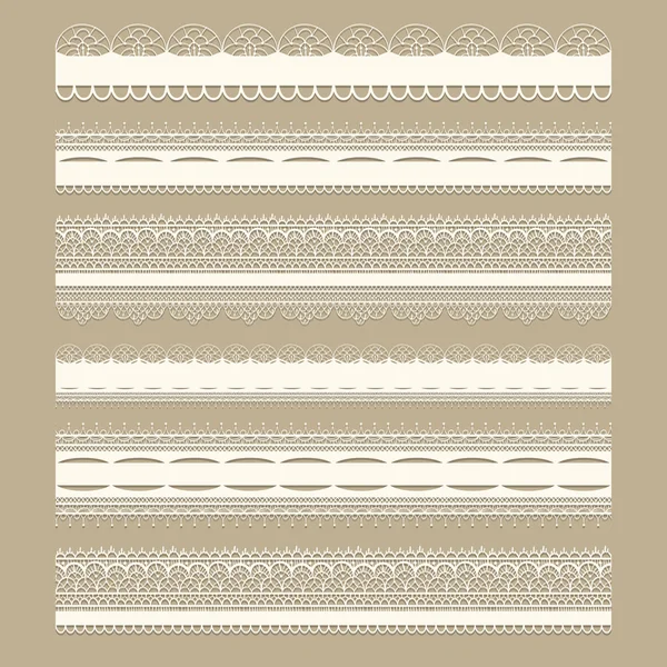Vector Lacy Ribbons — Stock Vector