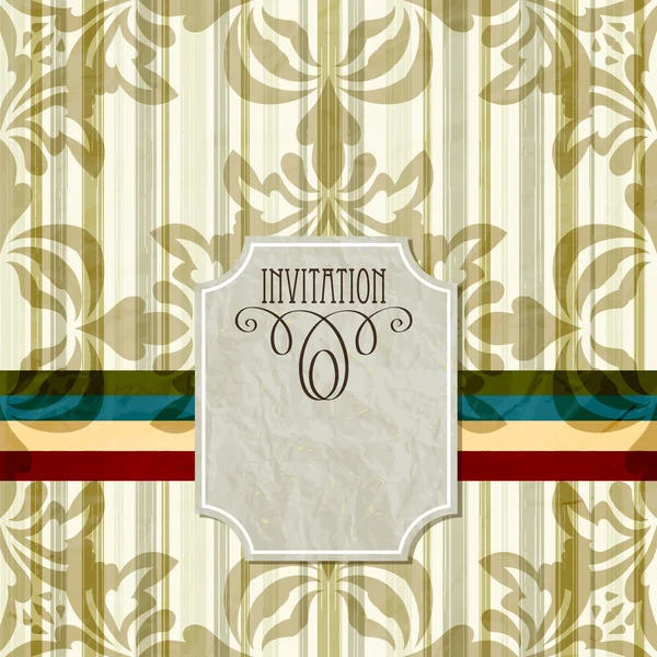 Vector vintage invitación — Vector de stock