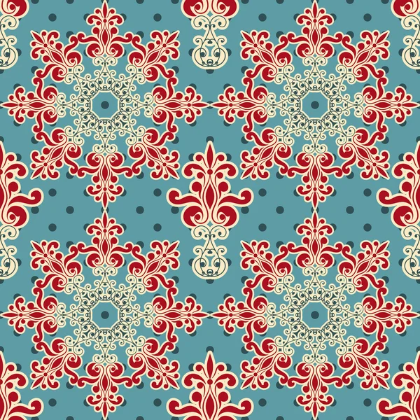 Vector Seamless Floral Wallpaper Pattern — Stock Vector