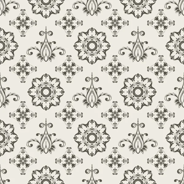 Vector Seamless Floral Wallpaper Pattern — Stock Vector