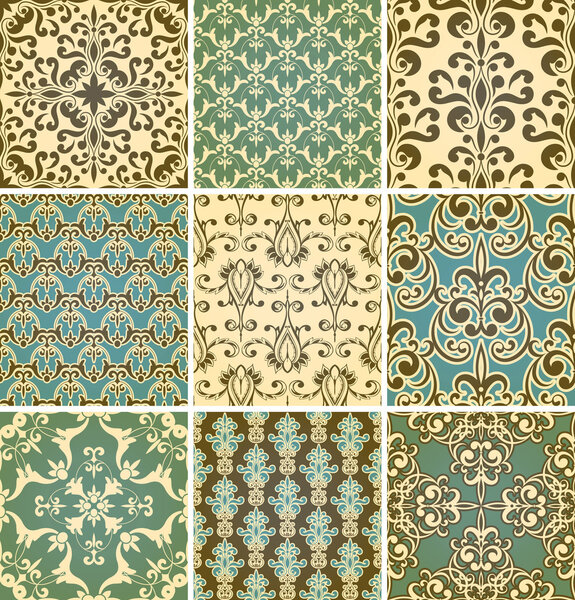 Vector Seamless Floral Patterns