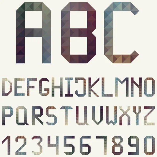 Vektor lateinisches Alphabet aus geometrischem Muster — Stockvektor