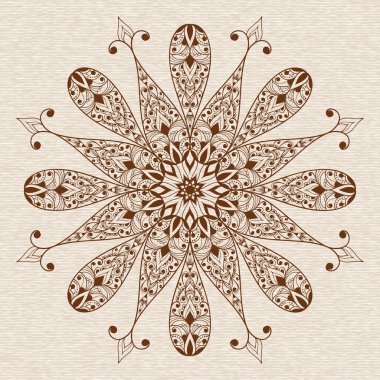 vektör soyut etnik çiçek tasarım öğesi