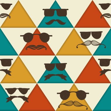 Dikişsiz hipster desen