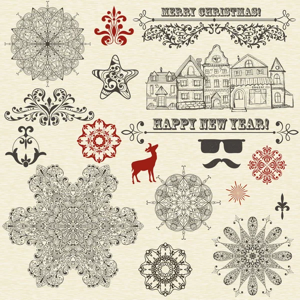 Christmas Design Elements — Stock Vector