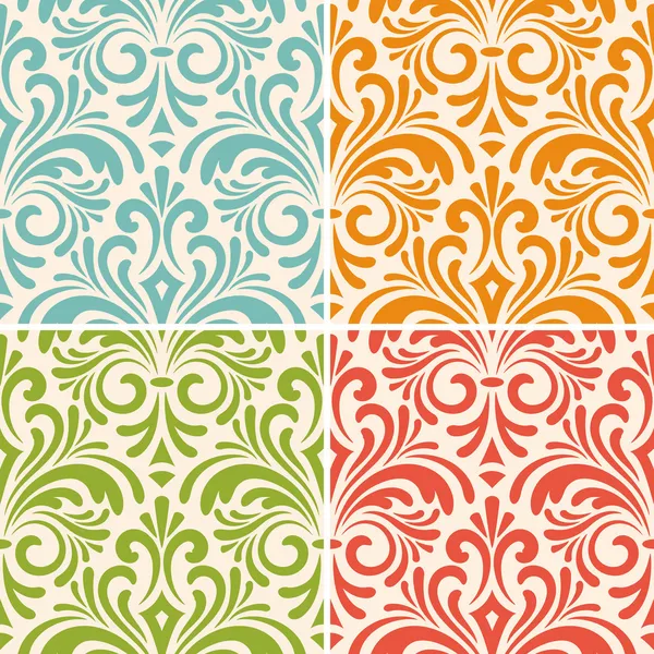 Dikişsiz çiçek vintage desenleri vektörel