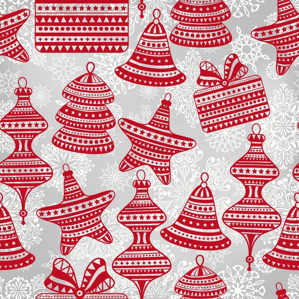 Vector Bright Seamless Winter Pattern — Stock Vector