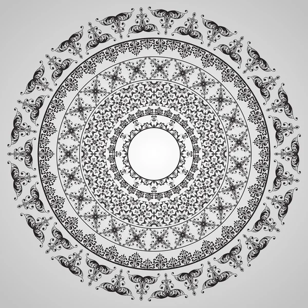 Вектор округлий вінтажний квітковий візерунок — стоковий вектор