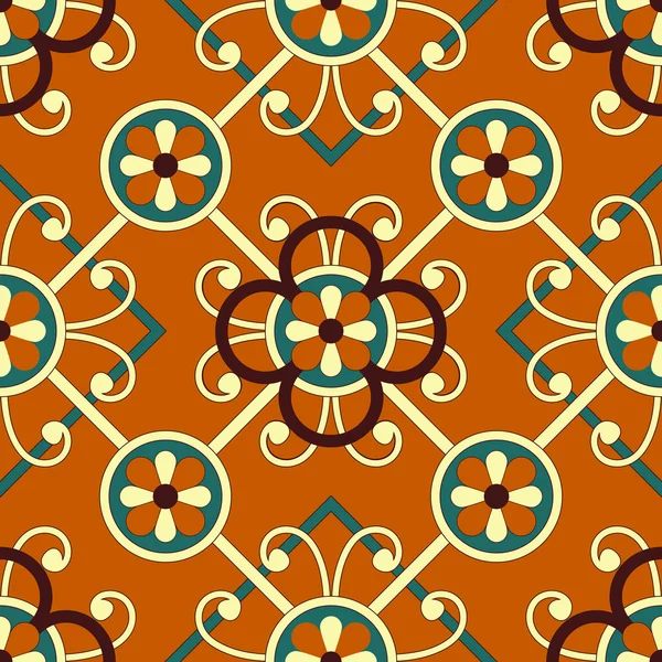 Motif floral géométrique vectoriel sans couture — Image vectorielle