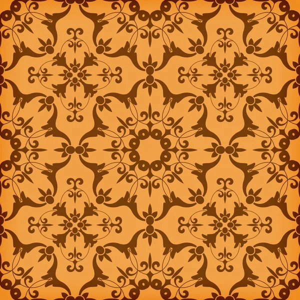 Διάνυσμα άνευ ραφής χρυσή λουλουδάτο μοτίβο — Διανυσματικό Αρχείο