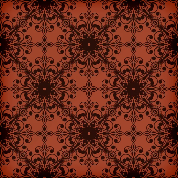 Vector inconsútil patrón floral rojo — Archivo Imágenes Vectoriales