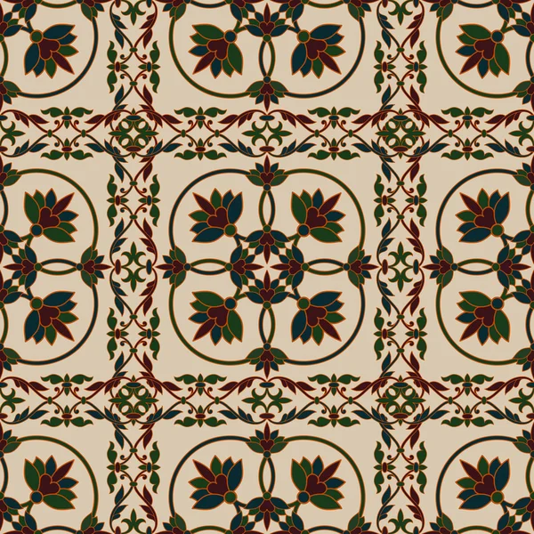 Modèle floral vintage sans couture vectoriel — Image vectorielle
