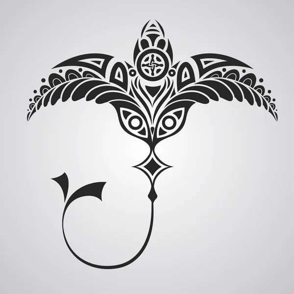 Tatuaje numbfish — Vector de stock