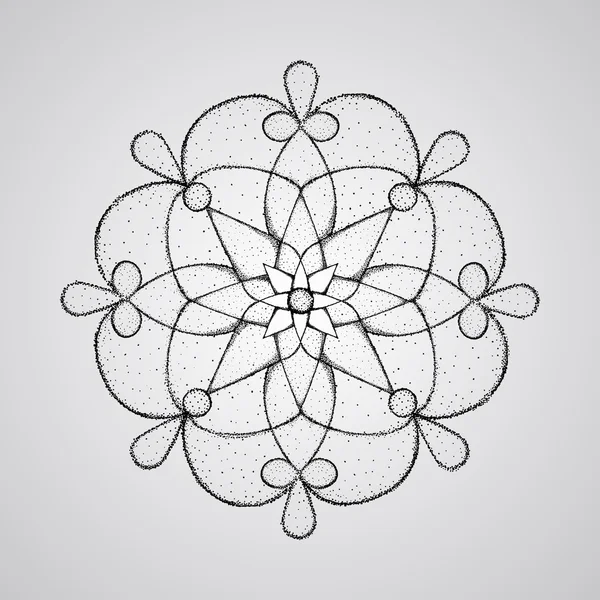 Mandala dibujado a mano — Archivo Imágenes Vectoriales